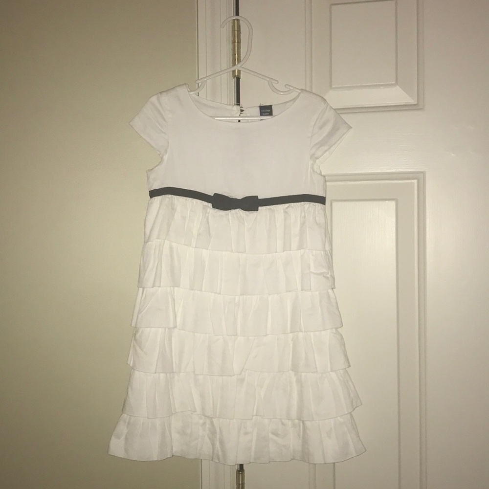 Baby Gap White Ruffle Dress, 5T